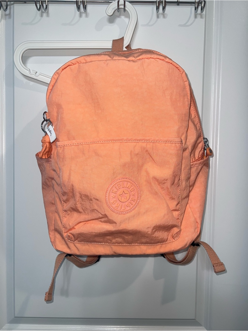 Kipling Small Peach Nylon Backpack